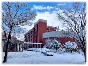 金沢大学の雪景色