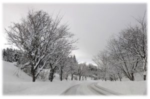 角間坂の雪景色